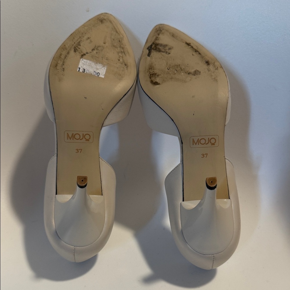 Mojo Claire d'Orsay pump in leather pointed toe and stiletto heel EU37/US6.5 - Picture 6 of 7